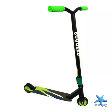 Трюковий самокат 110 мм F10 Green &bull; Самокат для трюків і активного катання &bull; Двоколісний stunt scooter для дітей і підлітків