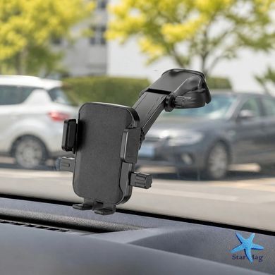 Автомобильный держатель для телефона CZ-30275 &bull; Телефонный держатель на присоске с поворотом на 360&deg; для крепления смартфона в салоне автомобиля