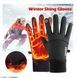 Зимові теплі водонепроникні рукавички для їзди на велосипеді, бігу, мотоцикла та лижного спорту ∙ Сенсорні рукавички для смартфона