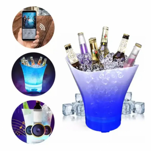 Світлове відро для льоду Bucket Light з Bluetooth &bull; LED відро для напоїв, бару, вечірки, пікніка та сервірування