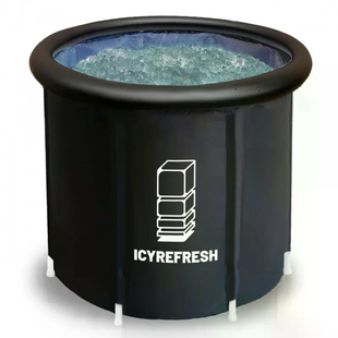 Портативная надувная ванна для ледяной терапии Ice Bath Spa 320 л ∙ Круглая складная крио-ванна 80&times;80 см для холодных водных процедур и восстановления