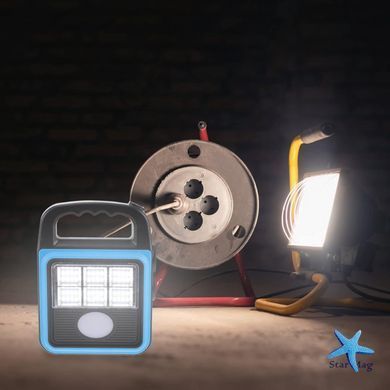Фонарь-прожектор USB с солнечной панелью и повербанком Solar LED light HS-8020 ∙ Светодиодный кемпинговый фонарь с функцией Power Bank HS-8020D