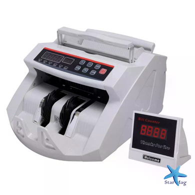 Счётная машинка MG-2089 белая &bull; Счётчик банкнот Bill Counter 2089 UV/MG с детектором валют, фасовкой и выносным дисплеем