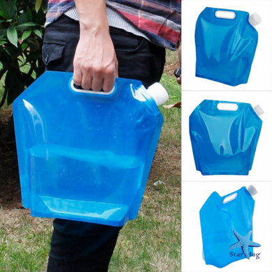 Пластиковая канистра - пакет для воды 10 л  ∙ Складная походная емкость для жидкостей