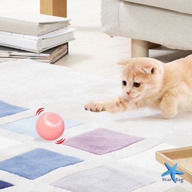 Інтерактивна іграшка для котів та собак Pet Gravity · М'ячик - кулька, що тікає з хаотичним рухом · USB зарядка