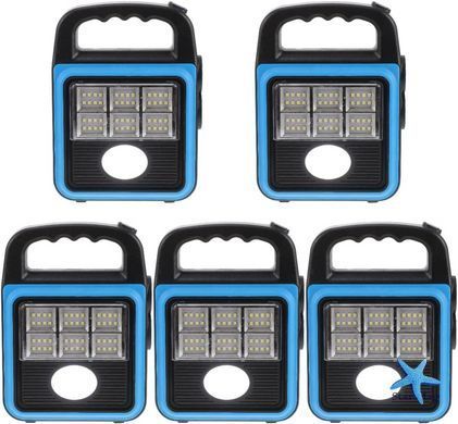 Фонарь-прожектор USB с солнечной панелью и повербанком Solar LED light HS-8020 ∙ Светодиодный кемпинговый фонарь с функцией Power Bank HS-8020D