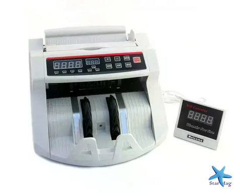 Счётная машинка MG-2089 белая &bull; Счётчик банкнот Bill Counter 2089 UV/MG с детектором валют, фасовкой и выносным дисплеем