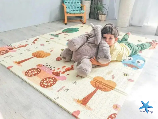 Дитячий розвиваючий складний термокилимок 200*180 см Folding baby mat Ігровий килимок для дітей (Сова)