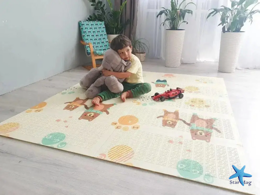 Дитячий розвиваючий складний термокилимок 200*180 см Folding baby mat Ігровий килимок для дітей (Сова)