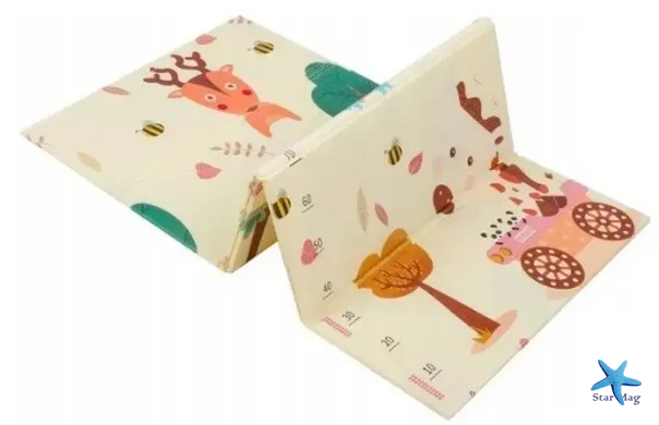 Дитячий розвиваючий складний термокилимок 200*180 см Folding baby mat Ігровий килимок для дітей (Сова)