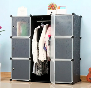 Складной шкаф Storage Cube Cabinet MP 39-61 Пластиковый шкаф – органайзер для вещей, 110х110х35 см