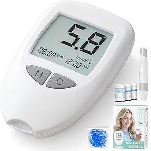 Глюкометр Blood Glucose Meter Model3 JHBGM001A с тест-полосками и ланцетами ∙ Прибор JHBGM001A для измерения сахара + 50 тестов от батарейки