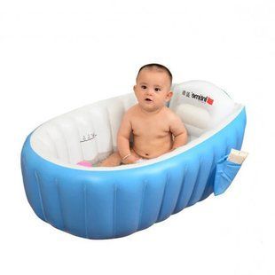 Надувная детская ванночка Intime Baby Bath Tub &bull; Портативная складная надувная ванна для новорождённых и детей до 4 лет