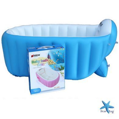Надувная детская ванночка Intime Baby Bath Tub &bull; Портативная складная надувная ванна для новорождённых и детей до 4 лет