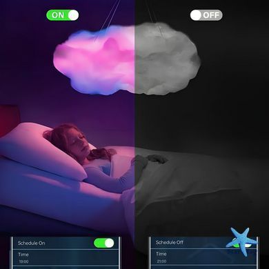 Светильник-облако DIY Cloud Atmosphere Light &bull; Подвесная LED лампа светильник ночник облако с RGB подсветкой