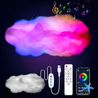 Светильник-облако DIY Cloud Atmosphere Light &bull; Подвесная LED лампа светильник ночник облако с RGB подсветкой