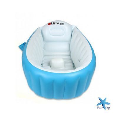 Надувная детская ванночка Intime Baby Bath Tub &bull; Портативная складная надувная ванна для новорождённых и детей до 4 лет