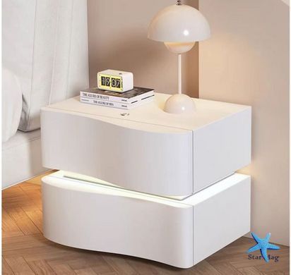 Прикроватная LED-тумба MBXFO1 с сенсорной подсветкой и экокожей ∙ Тумбочка MBXFO1 для дома