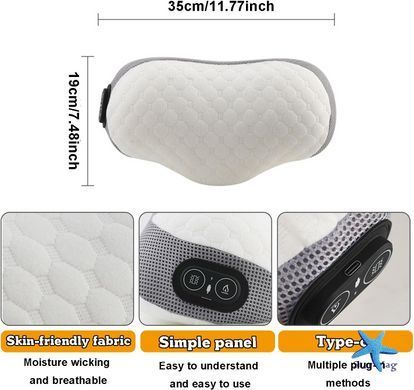 Подушка для поддержки шейного отдела pillow 5561с массажем и подогревом ∙ Массажная подушка для сна pillow 5561