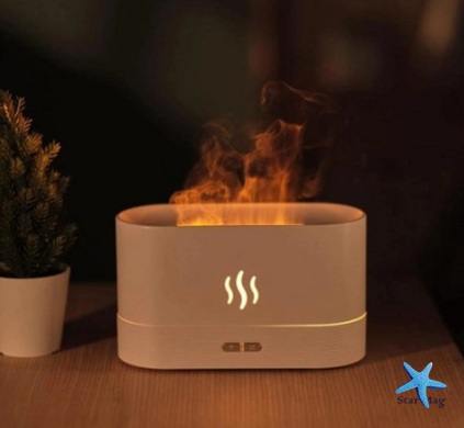Ультразвуковий зволожувач повітря Flame Mist з ефектом полум'я та підсвічуванням на 7 кольорів
