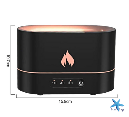 Ультразвуковой увлажнитель воздуха Flame Mist с эффектом пламени и подсветкой на 7 цветов