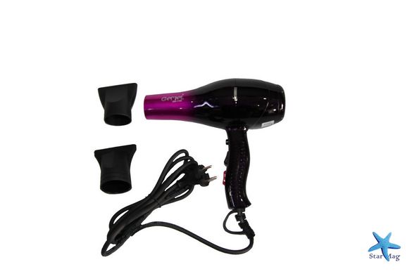 Фен для волос GEMEI GM-1750 NEW, мощность 2200W, режим Турбо CG23 PR4
