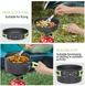 Набор туристической посуды Camping Cooking ∙ Компактный металлический набор Camping Cooking для походов и кемпинга