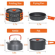 Набор туристической посуды Camping Cooking ∙ Компактный металлический набор Camping Cooking для походов и кемпинга