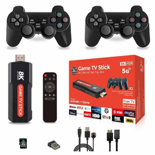 Игровая консоль X9 64GB два беспроводных джойстика ∙ TV Game Stick X9 64GB 30000 игр и 2 беспроводными джойстиками