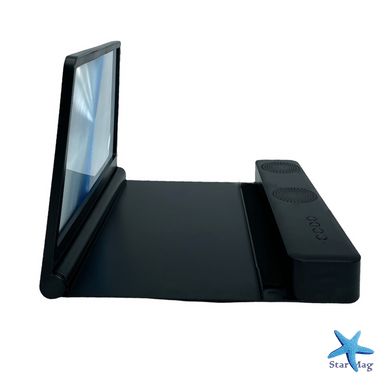3D увеличитель экрана телефона с динамиком и Bluetooth ∙ Подставка – увеличительное стекло для смартфона, 12 дюймов