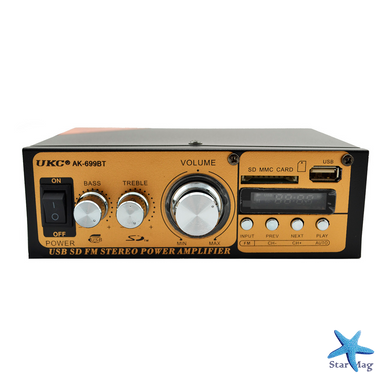 Підсилювач звуку UKC AK-699 BT ∙ Стерео-аудіо підсилювач потужності звуку ∙ Bluetooth ∙ FM радіо ∙ USB ∙ SD ∙ Пульт ДК