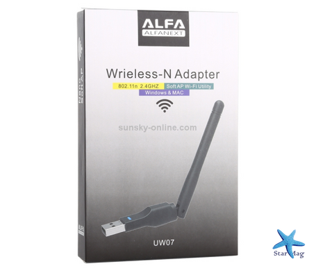 Беспроводной сетевой Wi-Fi адаптер с антенной 10 см ∙ USB вай-фай антенна – переходник для передачи беспроводной сети LV-UW07