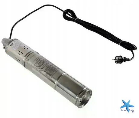 Скважинный шнековый насос Screw Pump 4QGD2 1500W 120 м &bull; Погружной насос для подачи воды из скважины, дома, дачи и системы водоснабжения