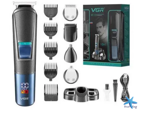 Профессиональный триммер для стрижки VGR V-108 10 в 1 ∙ Набор для стрижки VGR V-108 волос