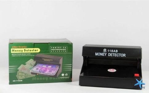Ультрафиолетовый автоматический детектор валют 118AB машинка с уф лампой для проверки денег купюр от сети