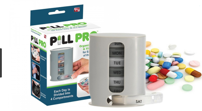 Таблетница на 7 дней PILL PRO Органайзер для таблеток и витаминов с контейнерами на каждый день недели