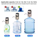 Электрическая помпа для воды Water Dispenser XL-129 серебристая USB &bull; Автоматический диспенсер XL-129 для бутылки питьевой воды и бутыля 19 л серебристый
