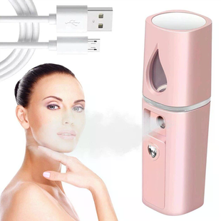 Портативный увлажнитель для лица Nano Mist Soraver AND MSK-3445 розовый &bull; Нано-распылитель для кожи лица AND MSK-3445 с холодным туманом и USB-зарядкой розовый