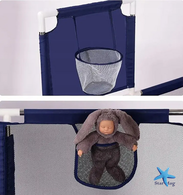 Дитячий ігровий манеж NX-21 синій 180х120 см &bull; Великий манеж для дитини NX-21 для ігор удома та дитячої кімнати