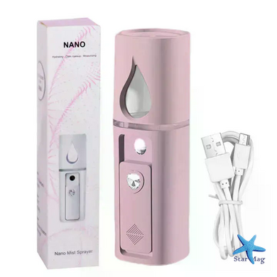 Портативный увлажнитель для лица Nano Mist Soraver AND MSK-3445 розовый &bull; Нано-распылитель для кожи лица AND MSK-3445 с холодным туманом и USB-зарядкой розовый