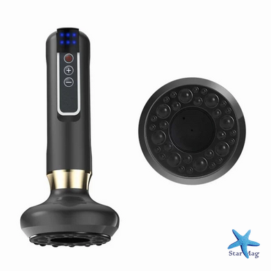 Вакуумний антицелюлітний масажер для тіла Cupping Massager DS-A15 з інфрачервоним підігрівом &bull; Баночний лімфодренажний масажер 12 рівнів вакууму живлення 5V