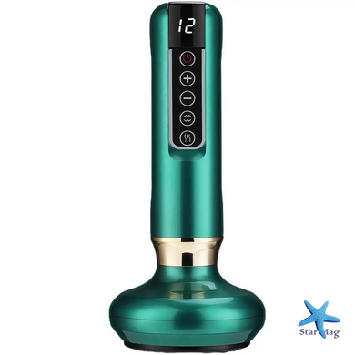 Вакуумний антицелюлітний масажер для тіла Cupping Massager DS-A15 з інфрачервоним підігрівом &bull; Баночний лімфодренажний масажер 12 рівнів вакууму живлення 5V