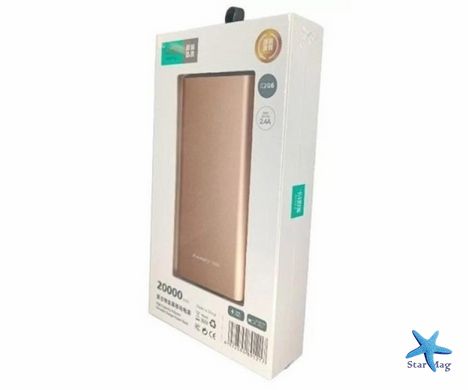 Павербанк Power Bank K-206 20000 mAh · Портативный аккумулятор с индикатором уровня заряда