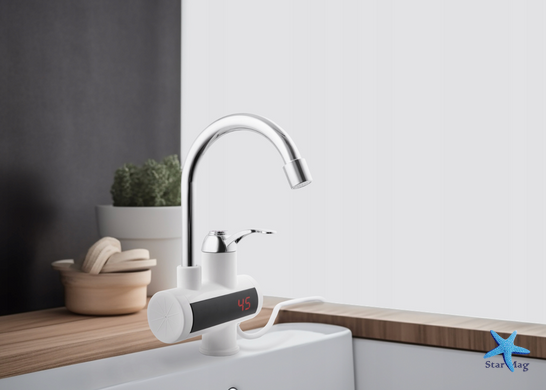 Водонагреватель WATER HEATER RX-002 &bull; Проточный электрический водонагреватель с ЖК-дисплеем для кухни ванной и гаража
