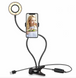 Набір блогера Professional Live Stream Кільцева світлодіодна LED лампа – кільце з гнучким тримачем телефону ∙ Тепле/холодне світло ∙ USB підключення