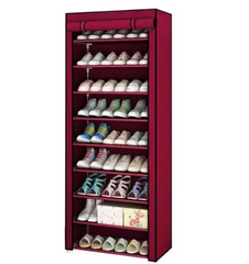 Складна шафа для взуття, 9 полиць | Тканинний стелаж - органайзер для зберігання взуття