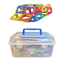 Магнитный конструктор Magic Magnet в чемодане, 36 деталей ∙ Детская 3D головоломка для создания объемных моделей