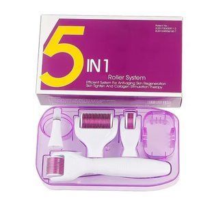 Мезороллер Derma Roller System 5 в 1 для гененерации кожи &middot; Набор титановых игл с запасными головками