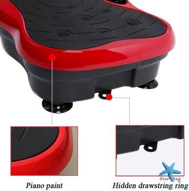 Виброплатформа для похудения Minexo VIBRO SLIM SHAPER PRO RED с пультом ДУ и эспандерами ∙ Тренажер-виброплатформа VIBRO SLIM SHAPER PRO для занятий спортом