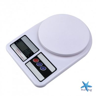 Кухонні електронні ваги з дисплеєм DT400, до 7 кг ∙ Білі